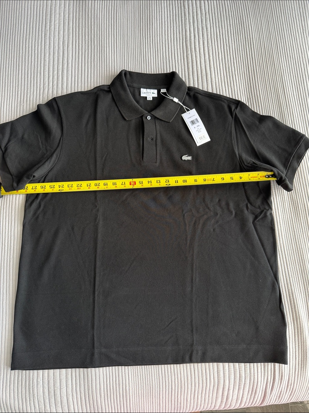 Lacoste Men’s Black Polo with Signature Crocodile
